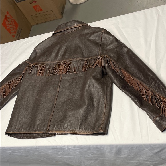 Banana Republic Dark Brown Fringe Leather Jacket - Picture 5 of 5